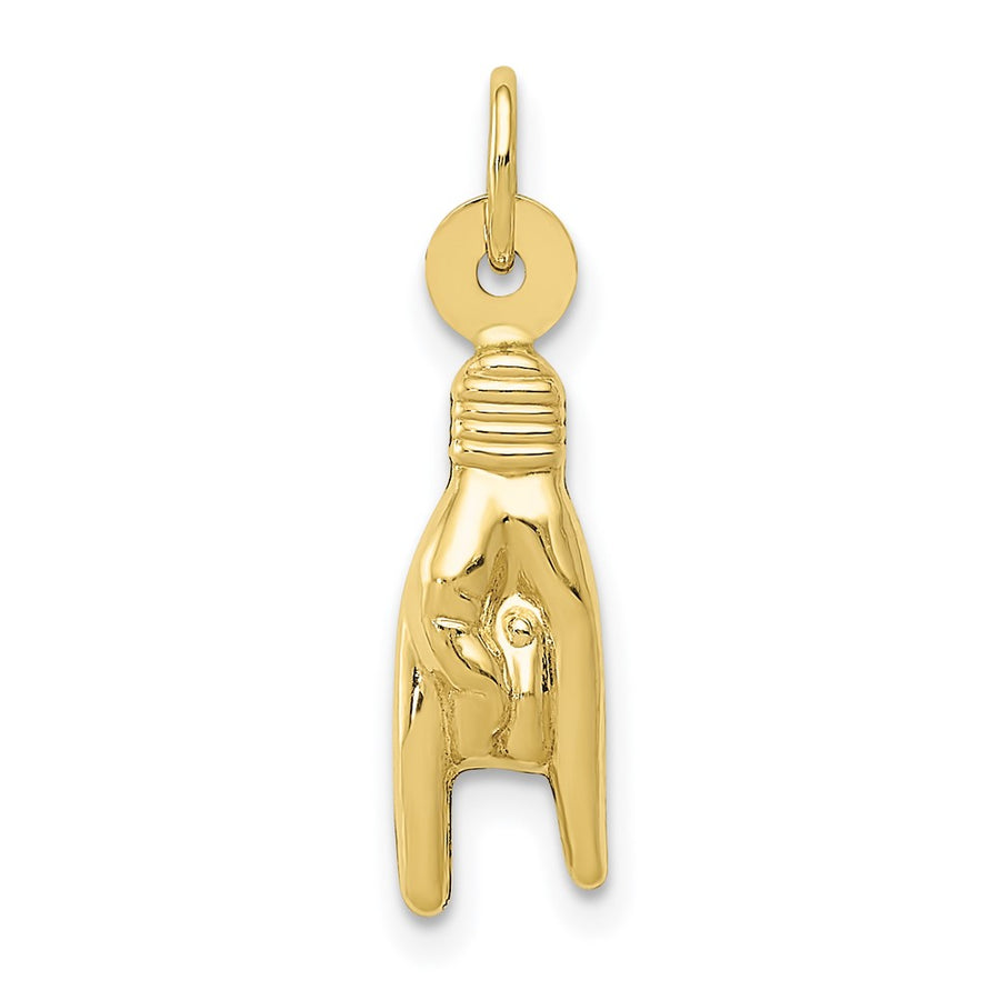 Dije Señal "Rock On" en Oro Amarillo de 10K