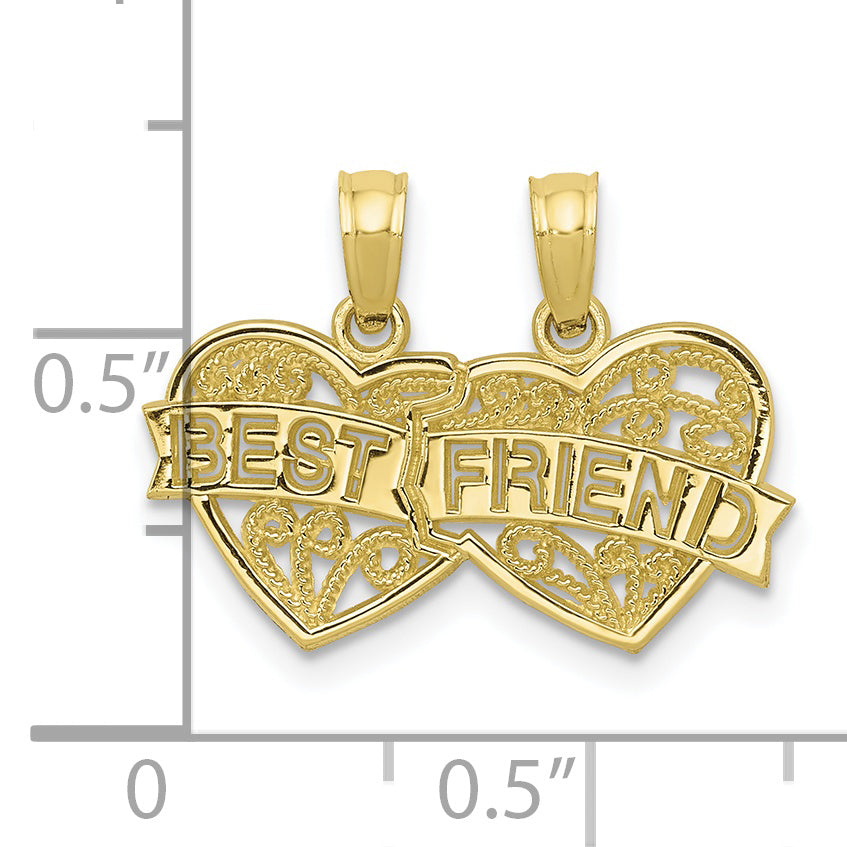 Dije "Best Friend" 2 Piezas Divisibles en Oro de 10k