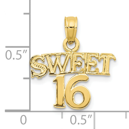 Colgante 10K Sweet 16 en Oro Amarillo