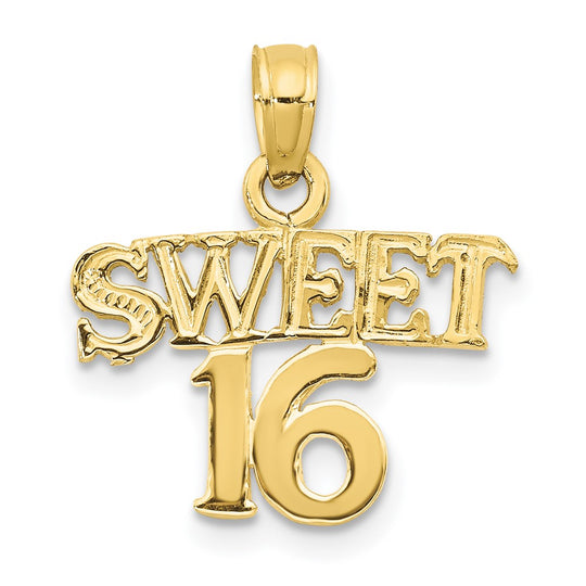 Colgante 10K Sweet 16 en Oro Amarillo