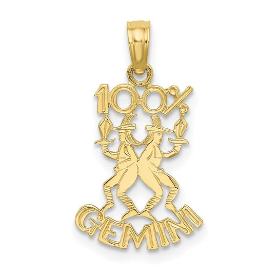 Dije de Zodiaco Géminis 100% de Oro de 10K