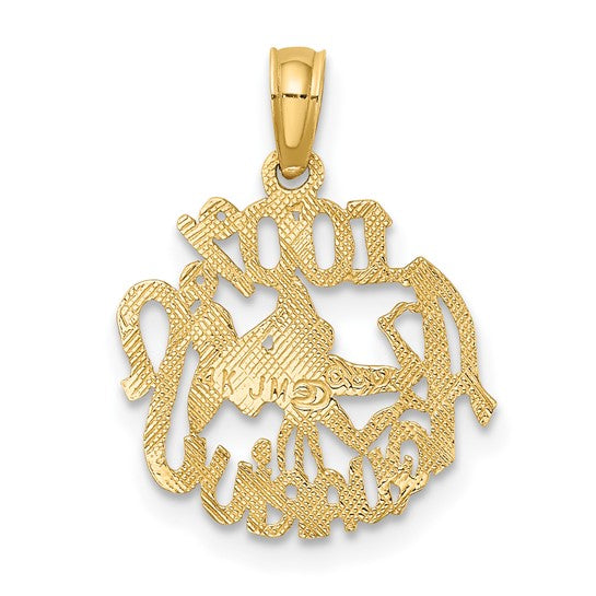 Dije Zodiacal "100% ACUARIO" en Oro