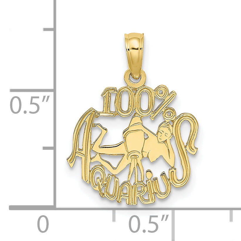 Dije Zodiacal "100% ACUARIO" en Oro