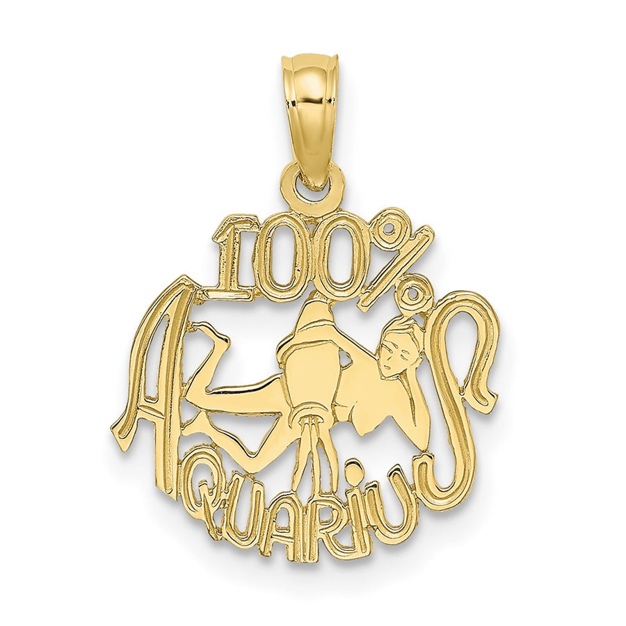 Dije Zodiacal "100% ACUARIO" en Oro