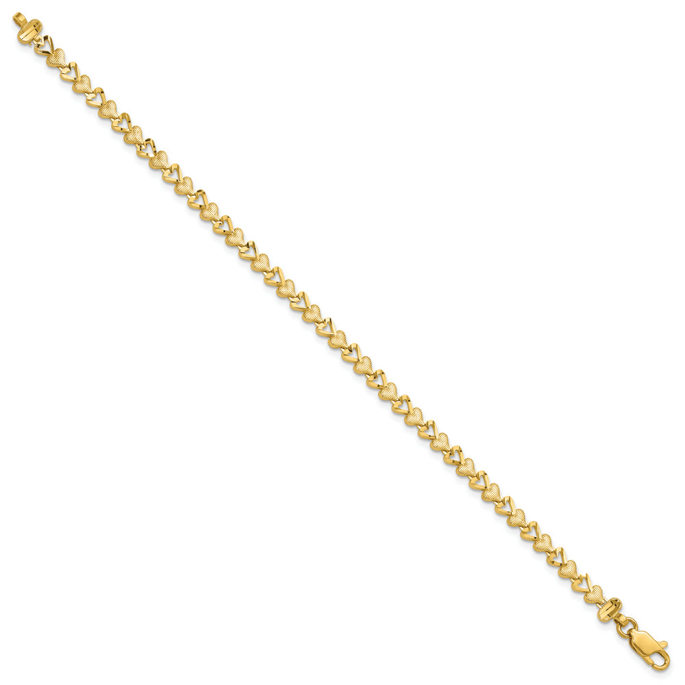 Pulsera de Corazón de Oro de 10K