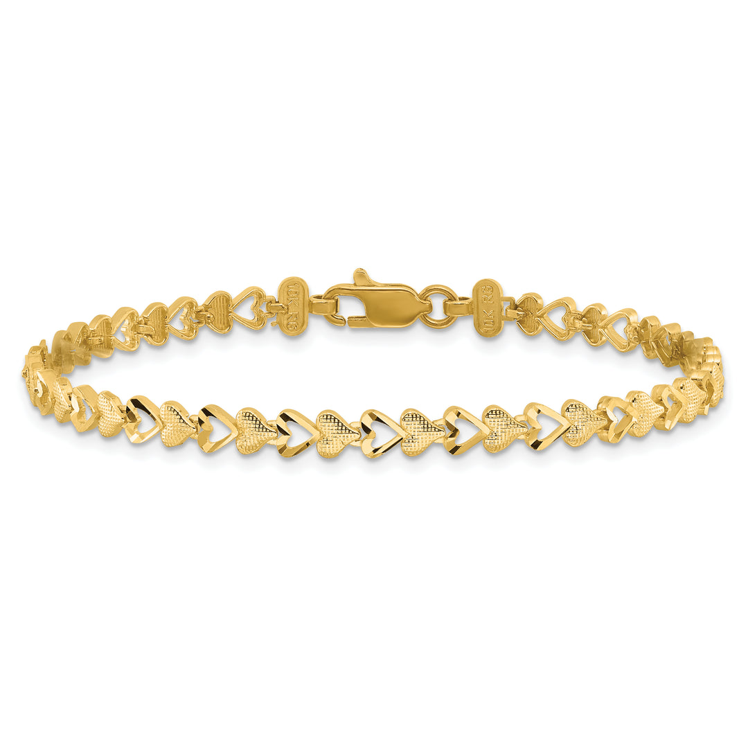 Pulsera de Corazón de Oro de 10K