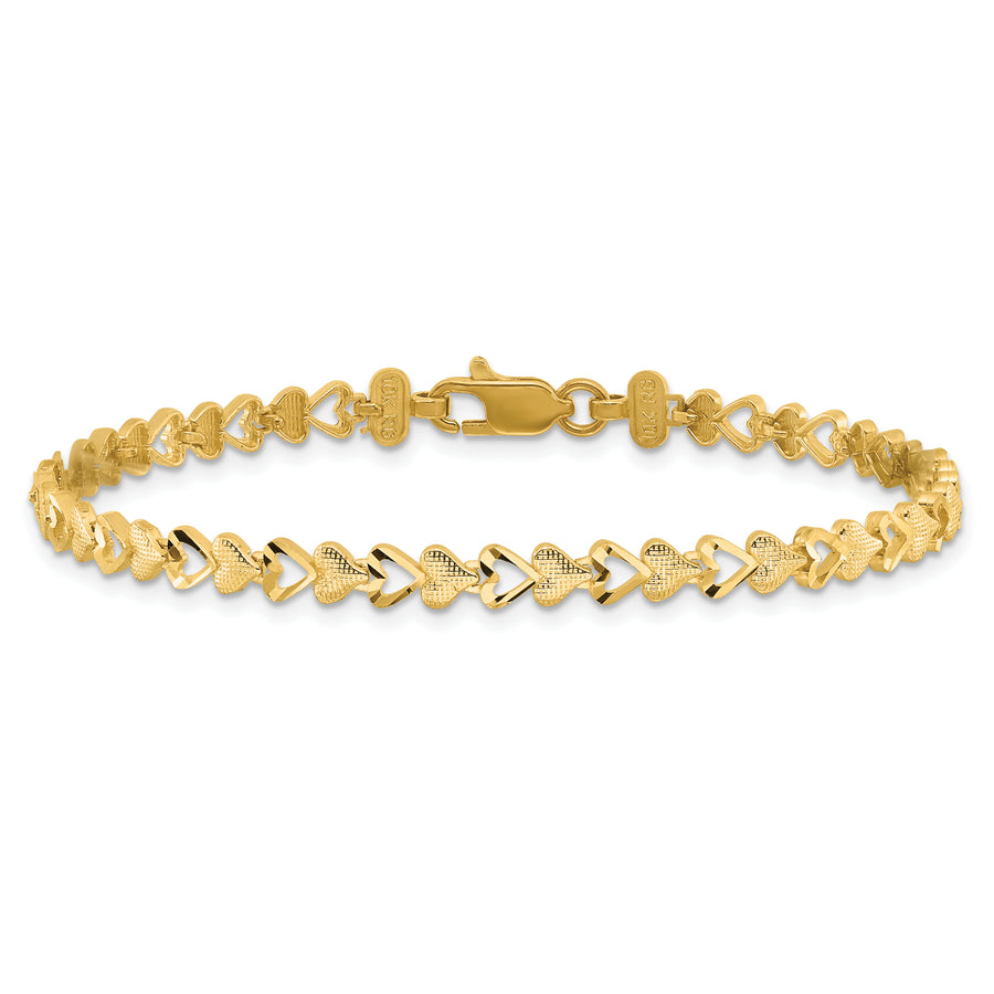 Pulsera de Corazón de Oro de 10K