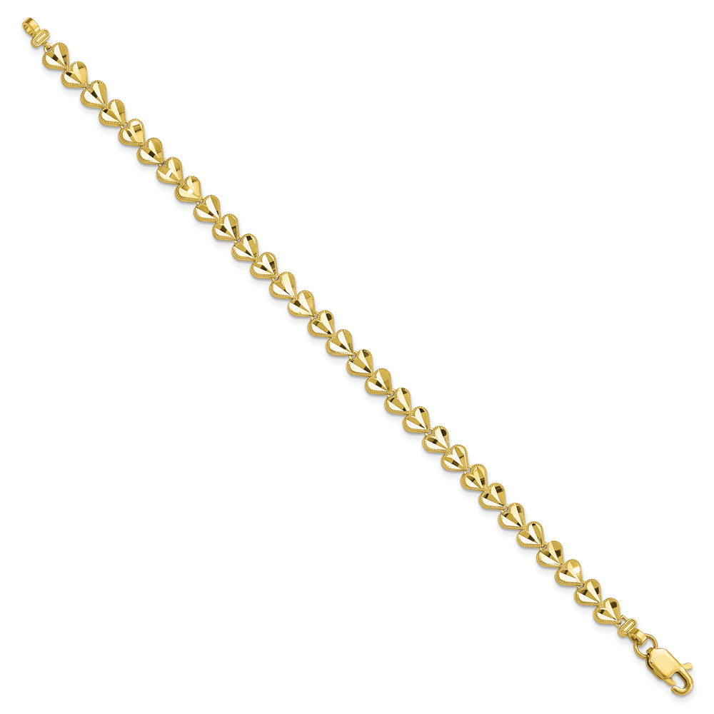 Pulsera con Corazón en Oro de 10k