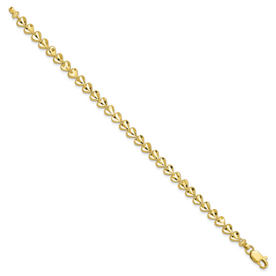 Pulsera con Corazón en Oro de 10k