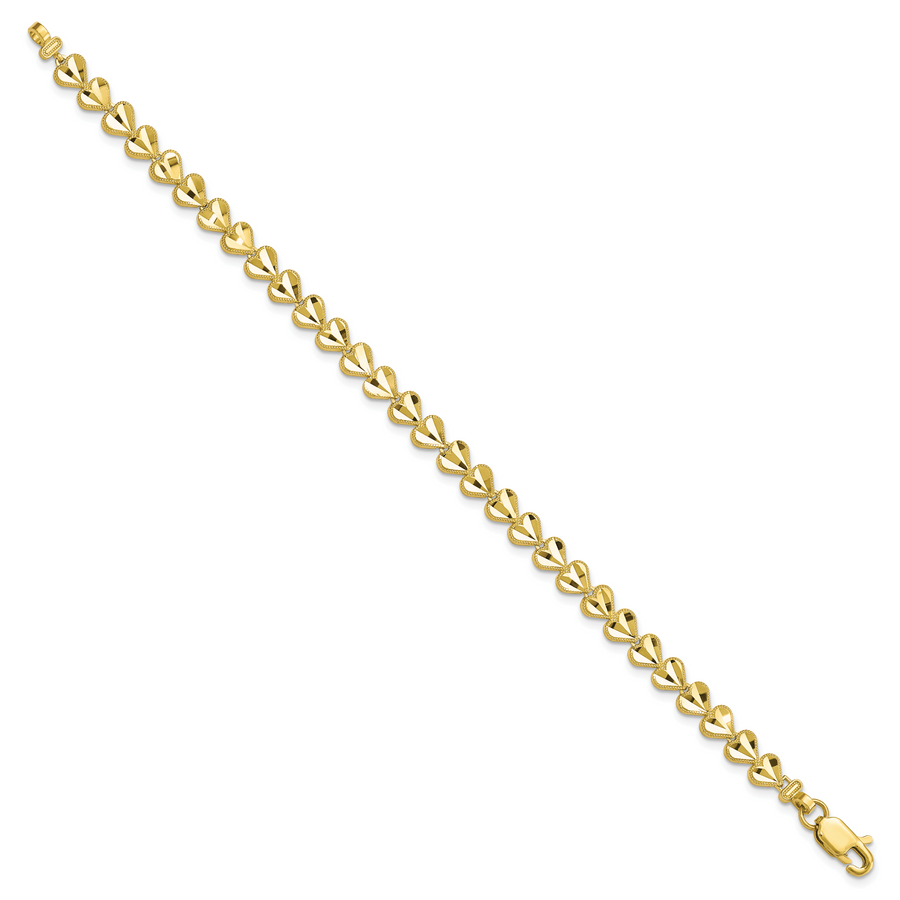 Pulsera con Corazón en Oro de 10k