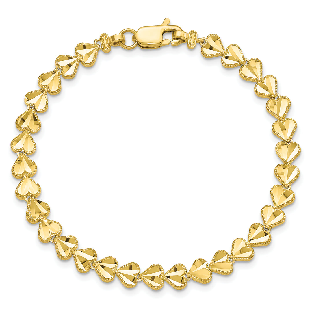 Pulsera con Corazón en Oro de 10k
