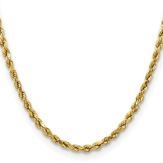 10k 4mm Semi-Solid D/C Rope Chain