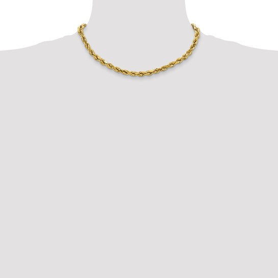 10k 4mm Semi-Solid D/C Rope Chain