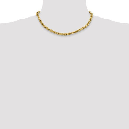 10k 4mm Semi-Solid D/C Rope Chain