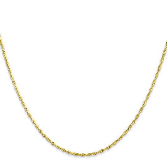 10K Yellow Gold Chain – 1.5mm Extra-Light Diamond-cut with Lobster Clasp