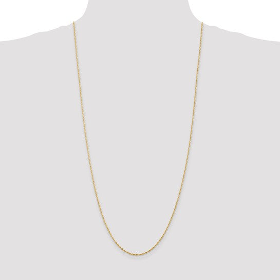 Cadena de Oro Amarillo de 10K – 1.5 mm Extra-Ligera Diamond-cut con Cierre de Langosta