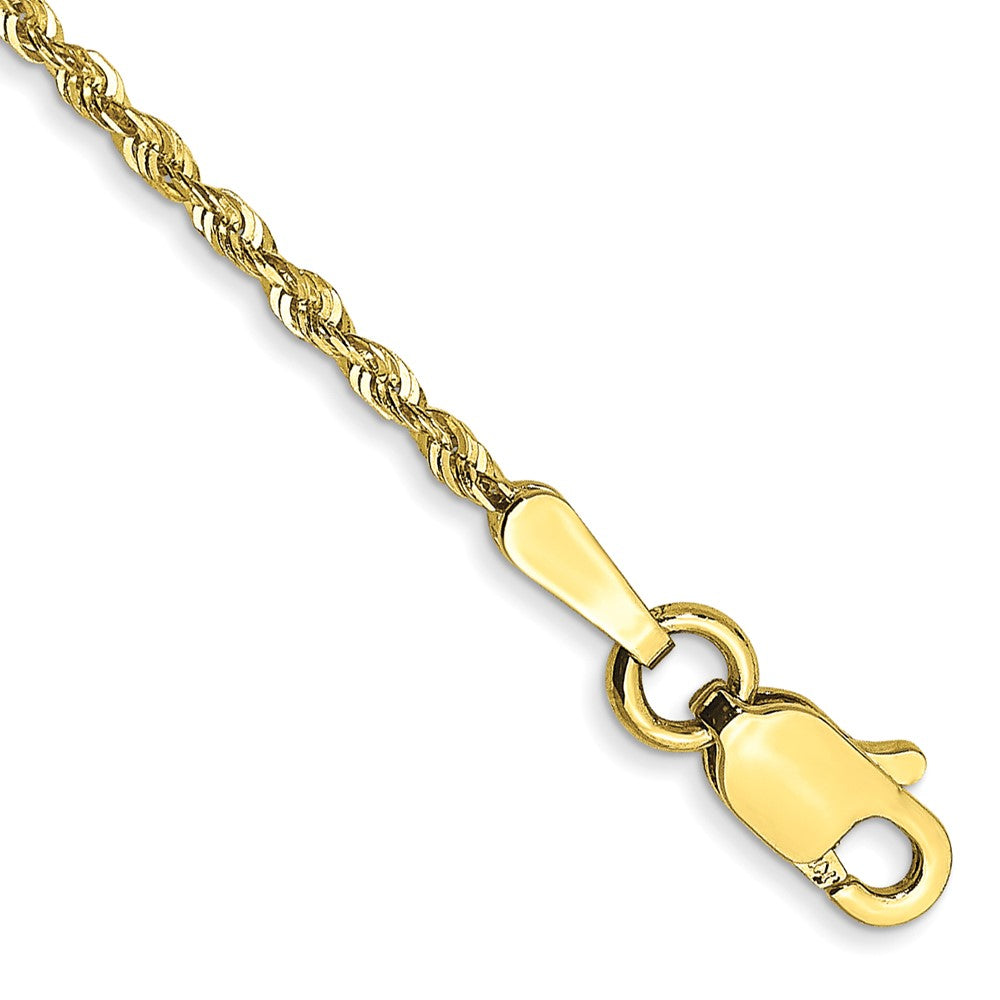Cadena de Cuerda Extra Ligera de Oro Amarillo de 10K – 1.5 mm