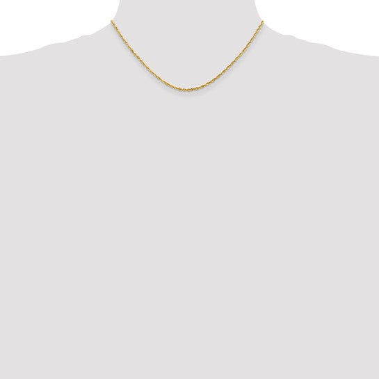 10k, 2.0mm, Ultralight Diamond Cut (D/C) Rope Chain