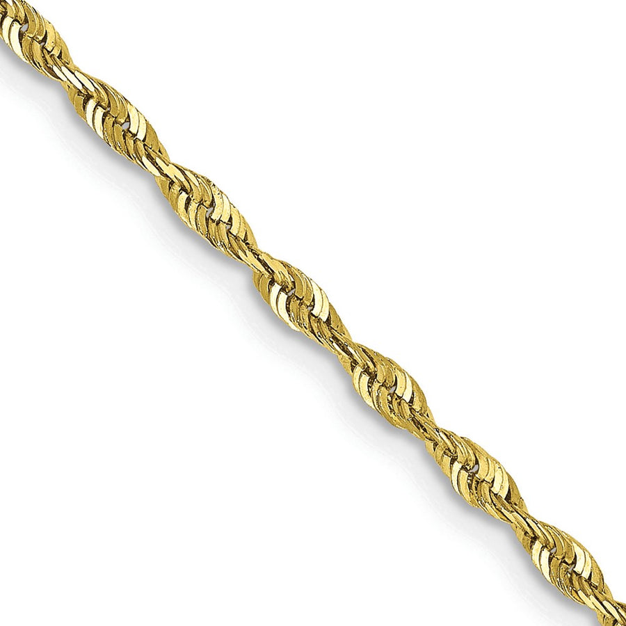 Cadena de Cuerda de 10k, 2.0 mm, Ultraliviana con Corte Diamante (D/C)