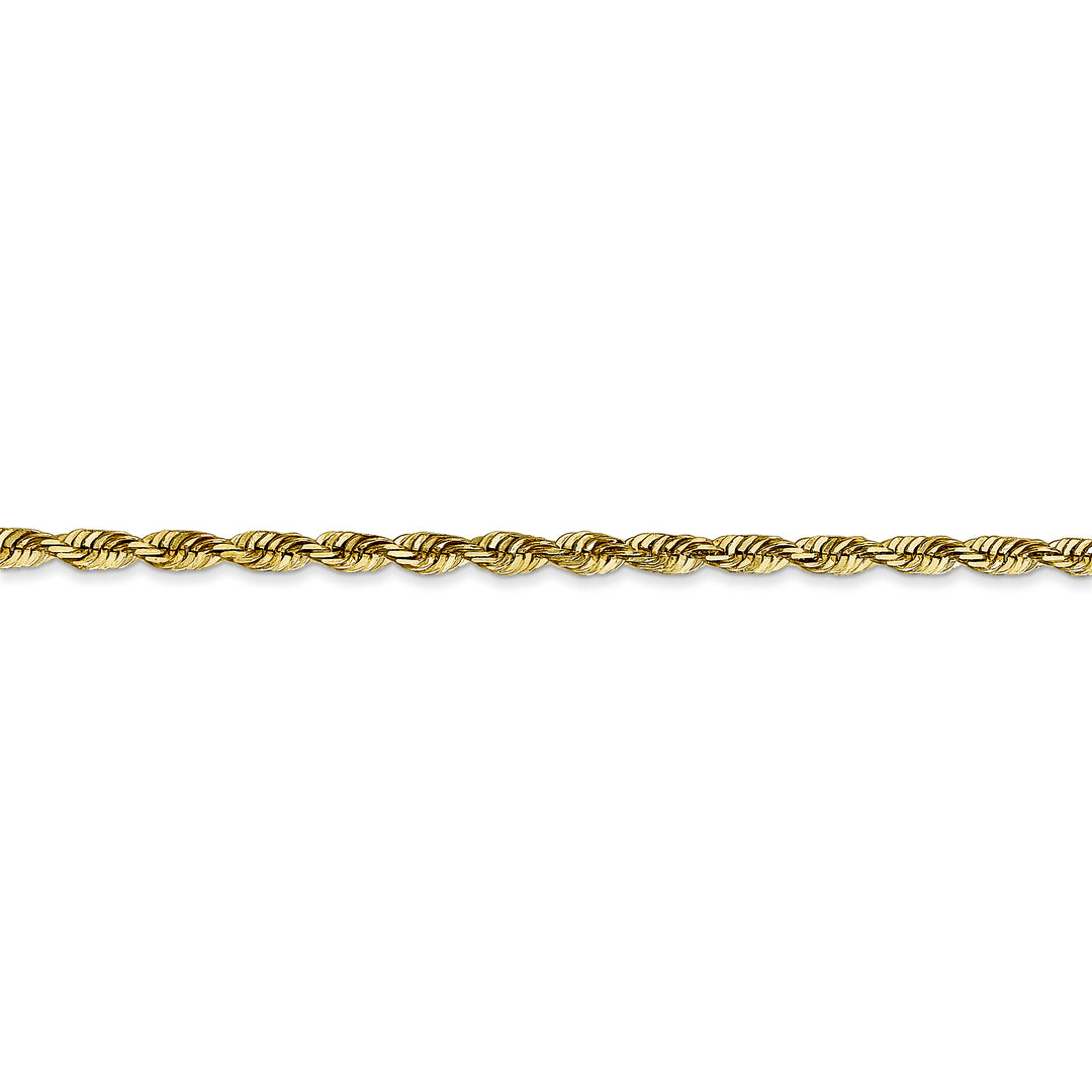 10K Yellow Gold 2.75mm Extra-Light Diamond-Cut Rope Chain with Lobster Clasp