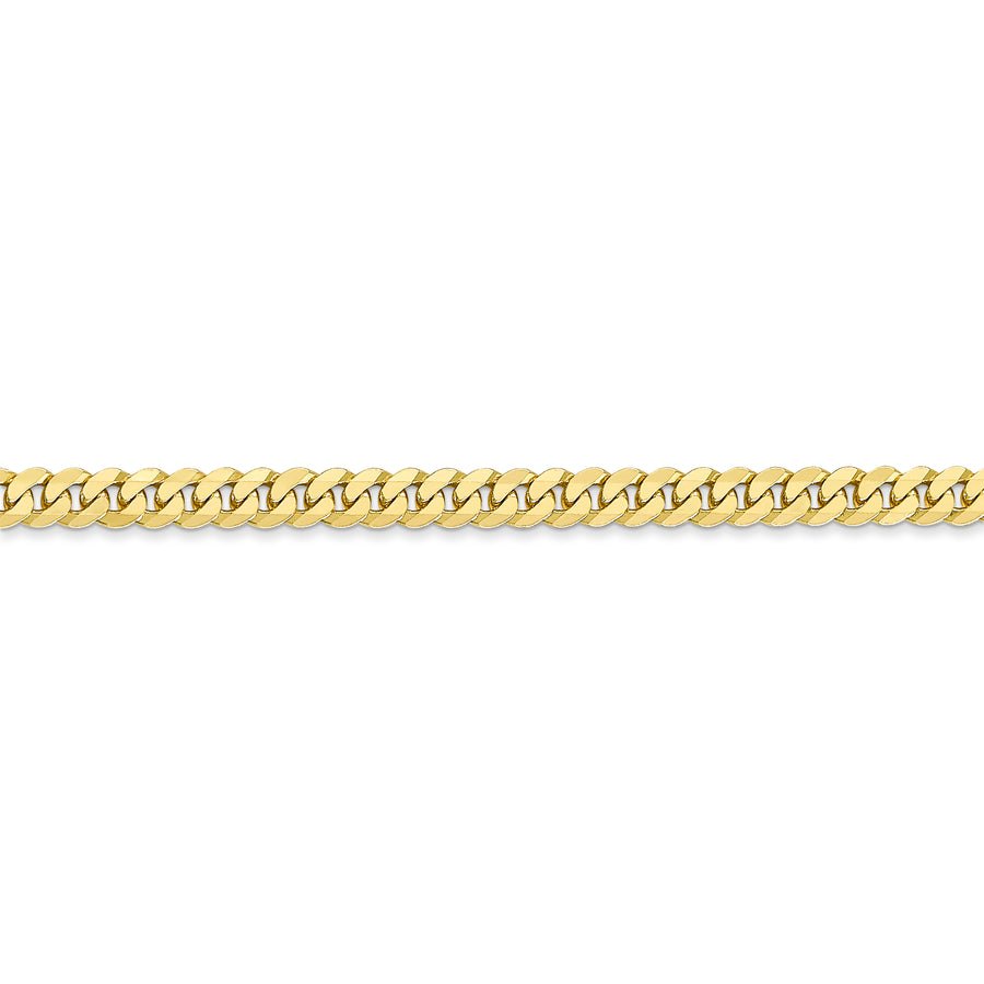 Cadena de Eslabones Planos Biselados de 10k y 3.9 mm