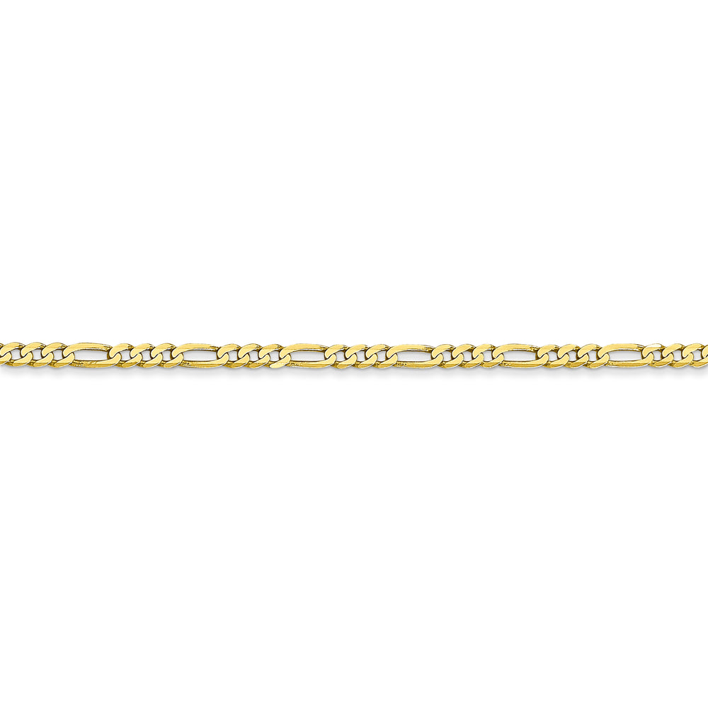 10k 2.2mm Flat Figaro Chain