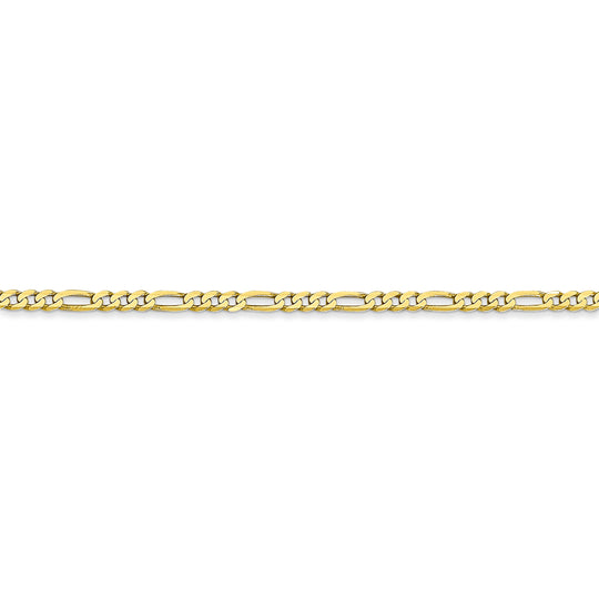 10k 2.2mm Flat Figaro Chain