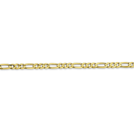 10K 3mm Flat Figaro Chain