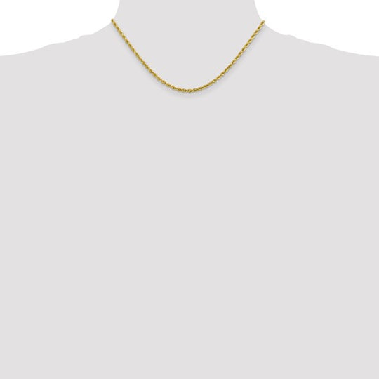 Cadena Trenzada Cortada Diamante de 2.75mm en Oro de 10k