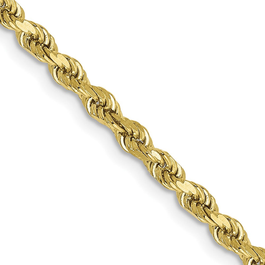 Cadena Trenzada Cortada Diamante de 2.75mm en Oro de 10k