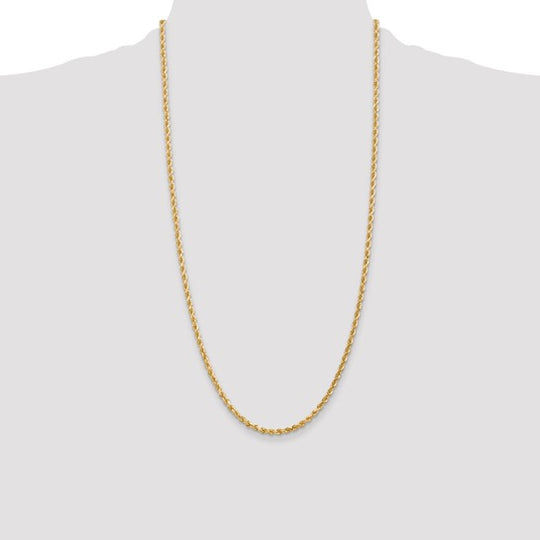 Cadena de Oro Amarillo 10K de 3 mm con Corte de Diamante y Broche de Langosta