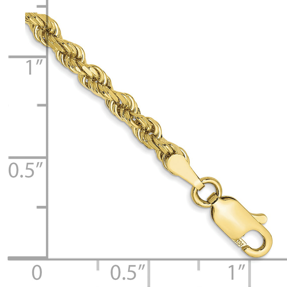 3mm Diamond Cut Rope Chain in 10k Yellow Gold