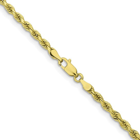 Cadena de Cuerda de 10k con Corte Diamante de 3.25mm