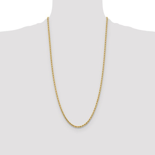10k Diamond Cut 3.25mm Rope Chain 