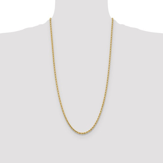 Cadena de Cuerda de 10k con Corte Diamante de 3.25mm