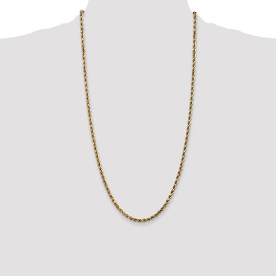 10K 3.5mm Diamond Cut Rope Chain