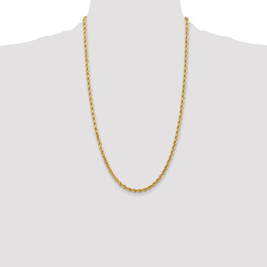 Cadena de Cuerda de 10k 4mm con Corte Diamante