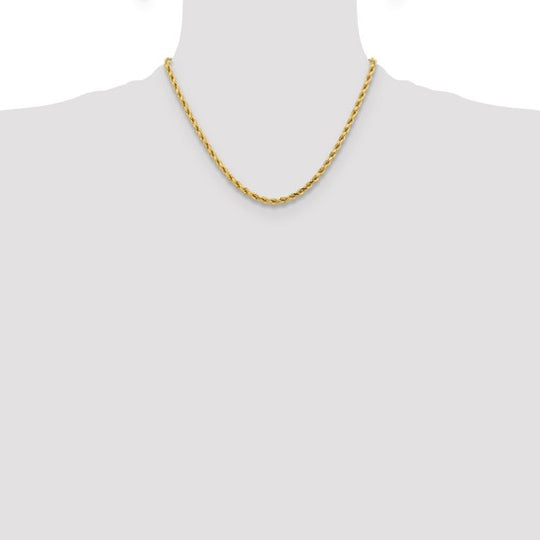 Cadena de Oro Amarillo de 10K, 4.25mm, Corte Diamante, Rope