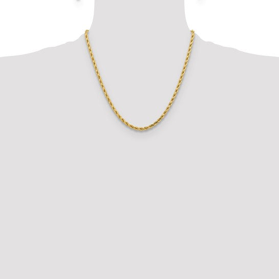 Cadena de Oro Amarillo 10K de 20 Pulgadas y 4.25 mm con Corte de Diamante (D/C)