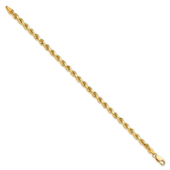 Cadena de Soga Cortada con Diamante de 10K de 4.25 mm
