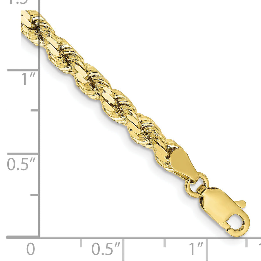 Cadena de Soga Cortada con Diamante de 10K de 4.25 mm