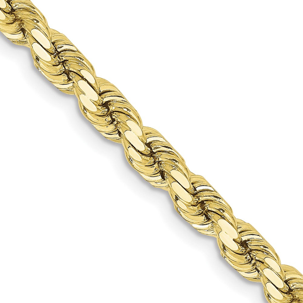 Cadena de Cuerda de Oro Amarillo de 10K – 26 Pulgadas, 4.25 mm con Cierre Langosta