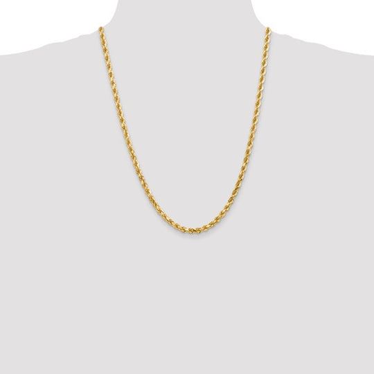 Cadena de Cuerda 10K 4.5mm Cortada a Diamante