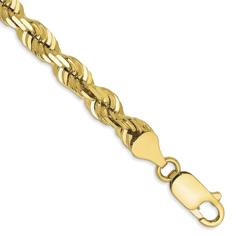 Cadena de Cuerda Cortada con Diamante de 10k de 5.5mm