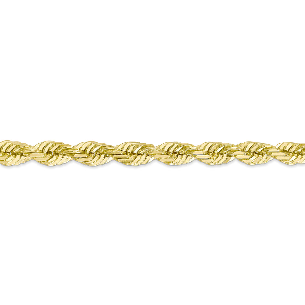 Cadena de Cuerda con Corte de Diamante de 10 k y 7 mm