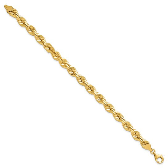 Cadena de Cuerda Cortada con Diamante de 10k de 10mm