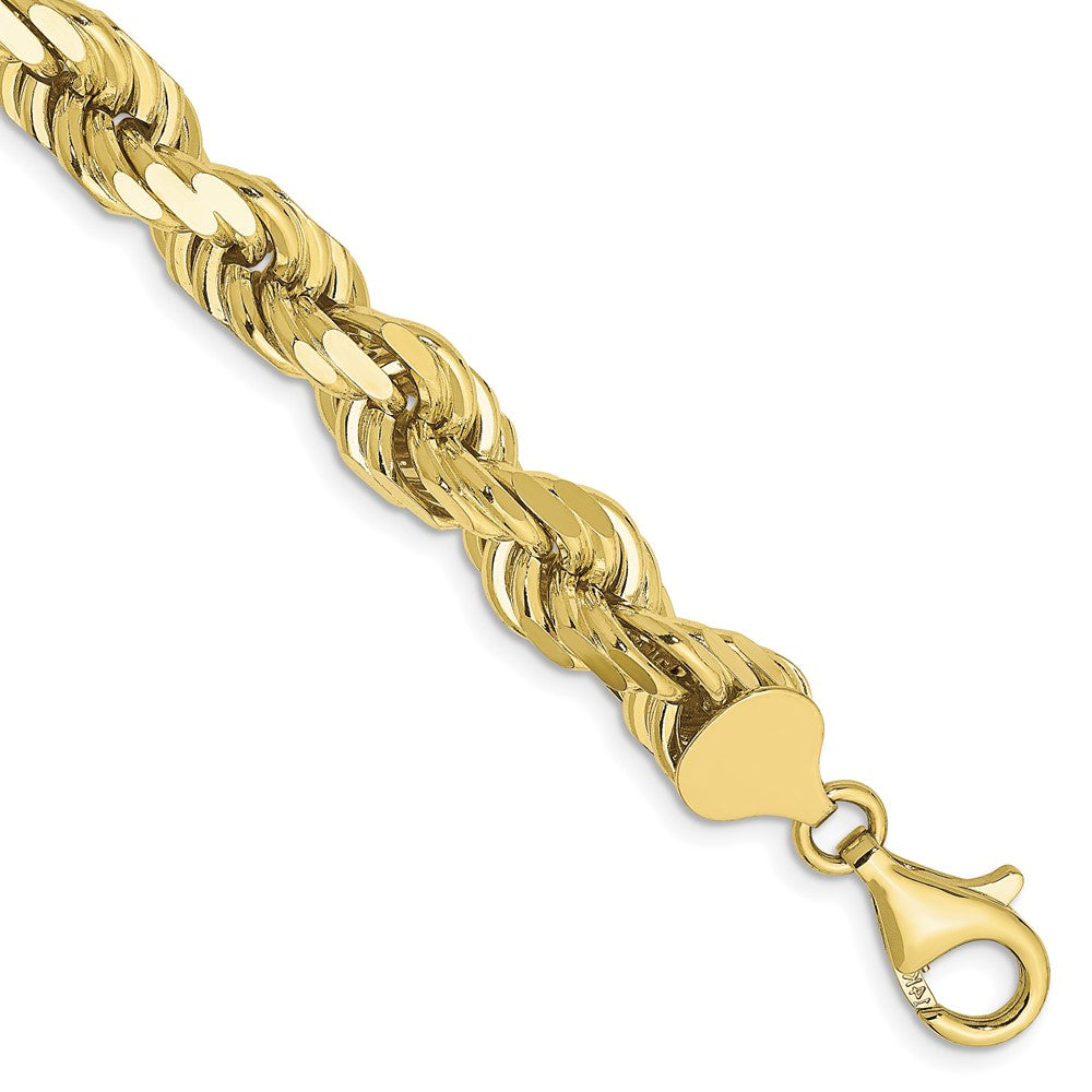 10k Diamond Cut Rope Chain 8mm