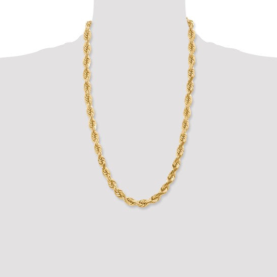 Cadena de Cuerda de 10k 10mm con Corte Diamante