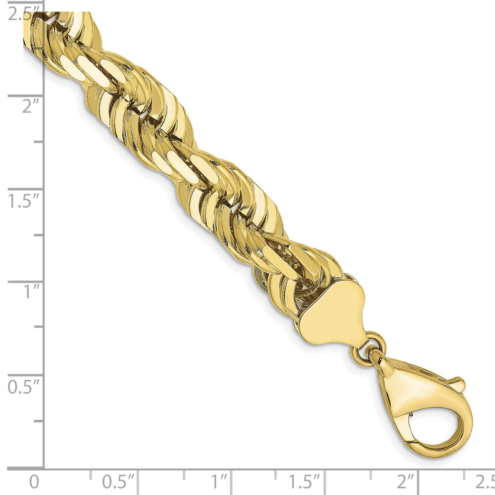 Cadena de Cuerda Cortada con Diamante de 10k de 10mm