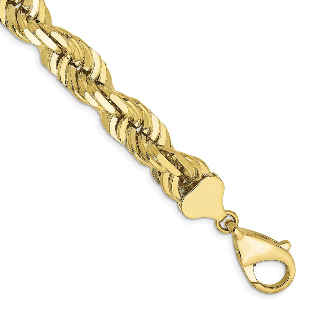 Cadena de Cuerda Cortada con Diamante de 10k de 10mm
